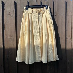 Basic Editions yellow midi skirt